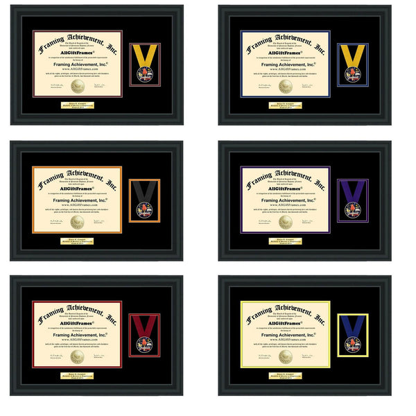 Engrave Diploma Frame Academic Graduation Gift Graduate Medal Box Plaque Ribbon Case Holder College University Military Retirement