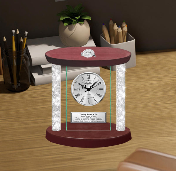 Certified Public Accountant desk clock CPA engraved gift employee coworker boss