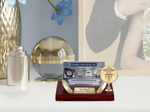 Physical therapy gift engrave business card holder doctor of physical therapy