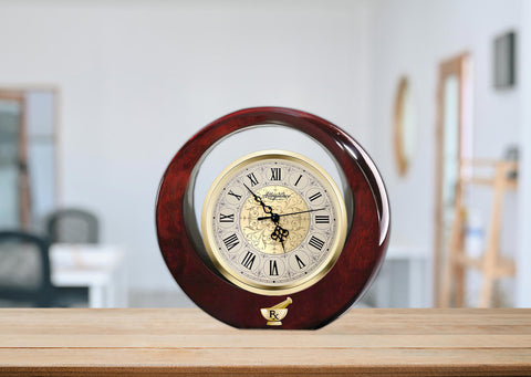 Doctor pharmacy gift pharmacist award round desk clock PharmD congrats graduate