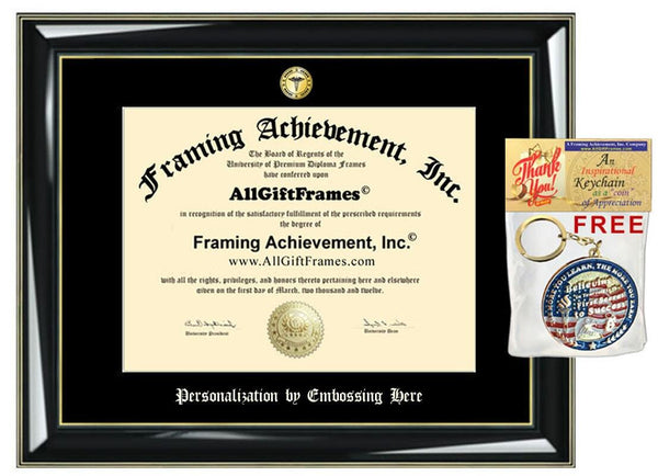Medical School Graduate Gift University Caduceus Seal Diploma Frame Framing Osteopathic Medicine Degree Document Plaque College Medicine School Registered Nurse