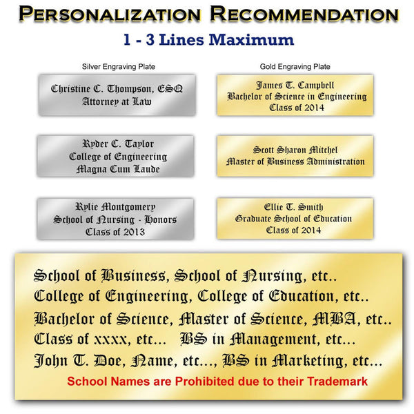 Three Diploma State Board License Framing Certificate Frame Document Degree Certification College Graduation Frames Triple Engraved Double