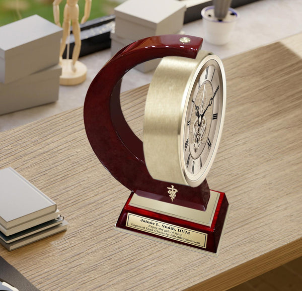 Veterinarian gift clock DVM year service retirement Doctor Veterinary Medicine