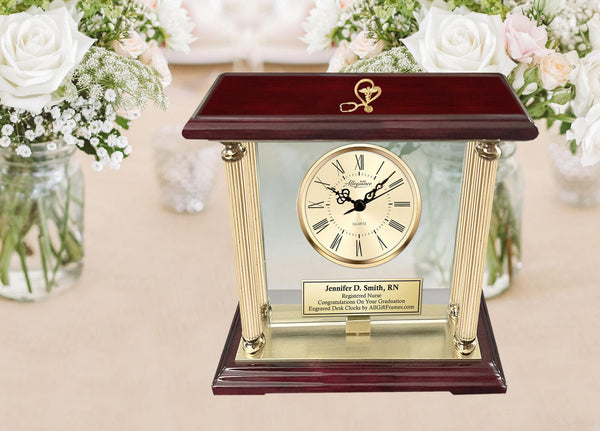 Engraved clock medical nursing school graduation gift retirement nurse doctor