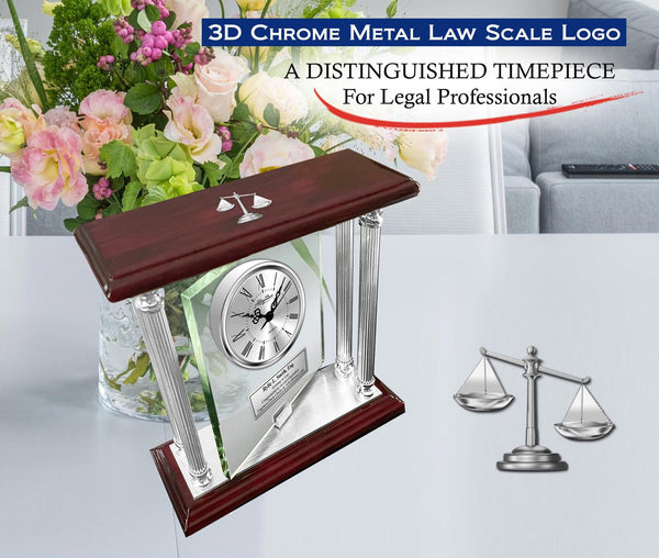 Law Graduation School Gift Engrave Clock Congratulation Attorney Lawyer JD
