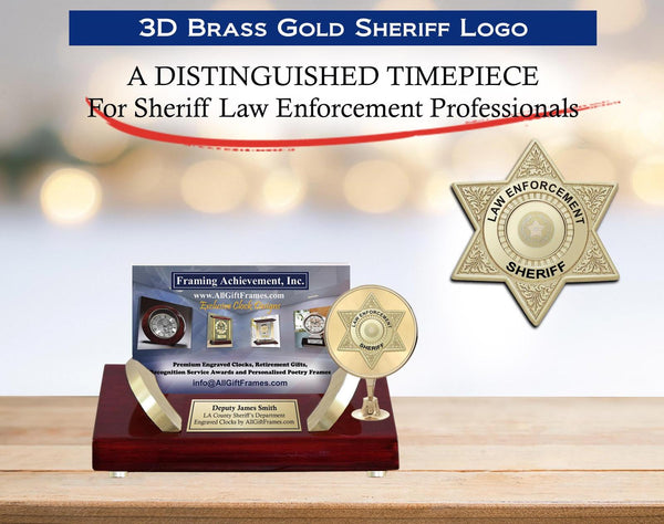 Sheriff deputy law enforcement gift engrave business card holder congratulation