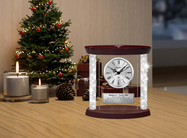 Personalize attorney lawyer law scale esquire law school graduate desk clock