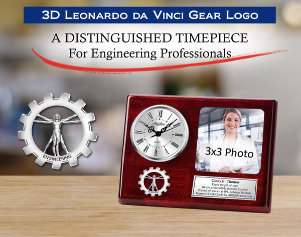 Engineer picture frame clock engineering graduation gift retirement award