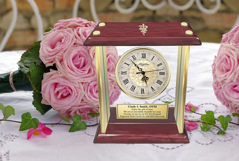 Doctor of veterinary medicine gift engraved desk clock veterinarian graduate DVM