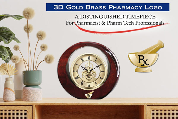 Pharmacist gift congratulation doctor pharmacy graduation retirement desk clock