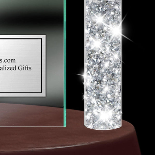 Pharmacist silver glass engraved desk clock pharmd doctor of pharmacy award boss