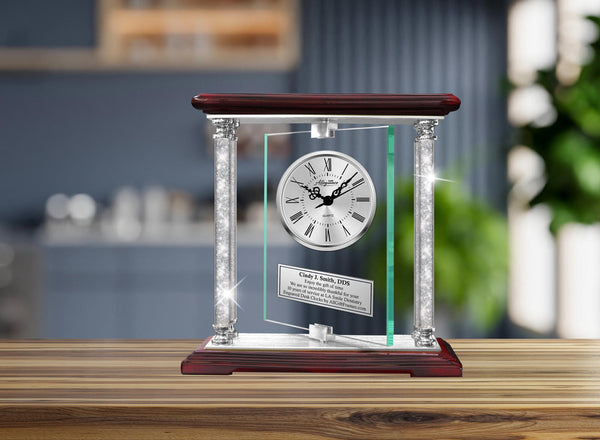 Dentistry gift dental school graduation engraved desk clock congratulation DDS