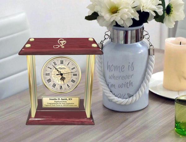 Personalized clock nursing medical school graduation gift award RN BSN MD nurse