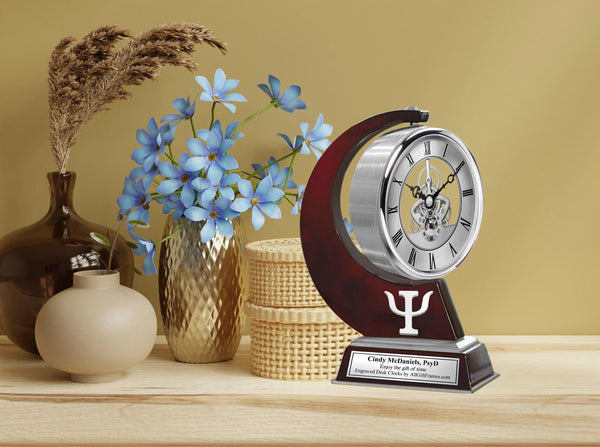 Psychology gift desk clock psychiatry PsyD psychologist psychiatrist graduation