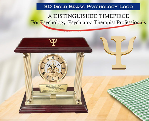 Personalize engraved clock psychology psychologist psychiatrist gift graduate