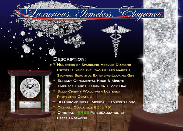 Personalize attorney lawyer law scale esquire law school graduate desk clock