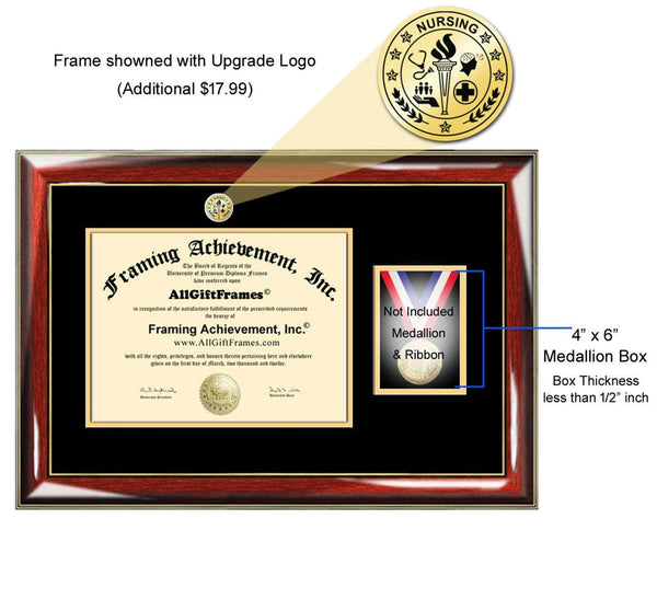 University Diploma Frame Medallion Ribbon Box Honors Medal Case Document Certificate Military Coin Graduation Holder Graduate Gift