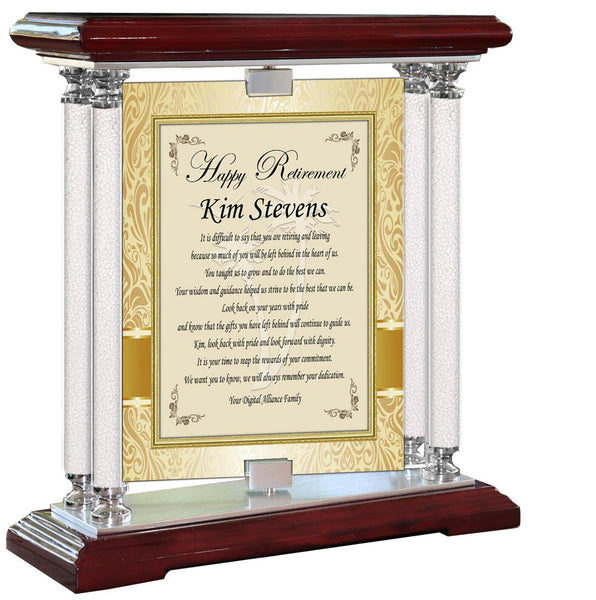 Retirement Plaque Desk Congratulation Retirement Coworker Boss Employee Award