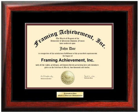 University Diploma Frame Certificate Plaque Framing Matted Satin Rich Mahogany Graduation Gift College Graduate
