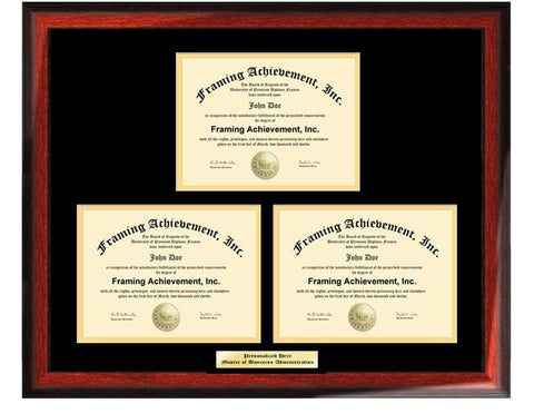 Three Diploma State Board License Framing Certificate Frame Document Degree Certification College Graduation Frames Triple Engraved Double