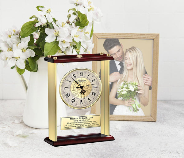 Certified Public Accountant gift engraved desk clock graduation CPA accounting