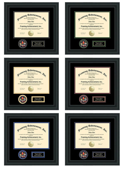 Engraved Diploma Frame Graduate Academic Medal Framing Graduation Degree Military Document Certificate Award Medallion Plaque Retirement Recognition