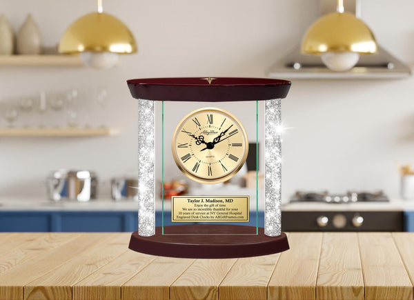 Medical caduceus desk clock doctor medicine physician retirement nurse award