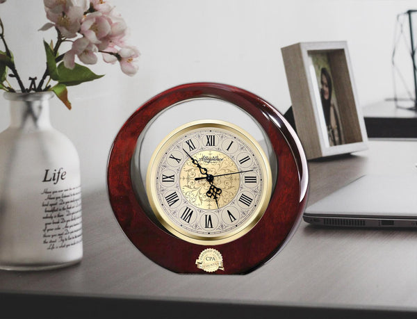 CPA gift accounting award desk clock etch Certified Public Accountant graduation