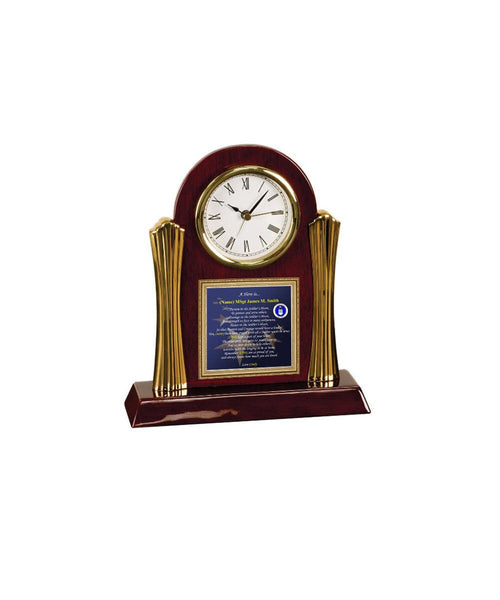Military Gift Desk Clock USAF Air Force Retirement Promotion Hero Retired