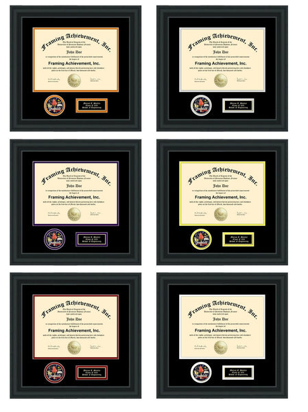 Engraved Diploma Frame Graduate Academic Medal Framing Graduation Degree Military Document Certificate Award Medallion Plaque Retirement Recognition