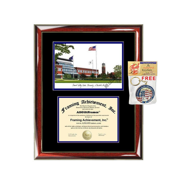 Grand Valley State University diploma frames GVSU campus image  image sketch certificate framing  graduation degree gift college plaque grad