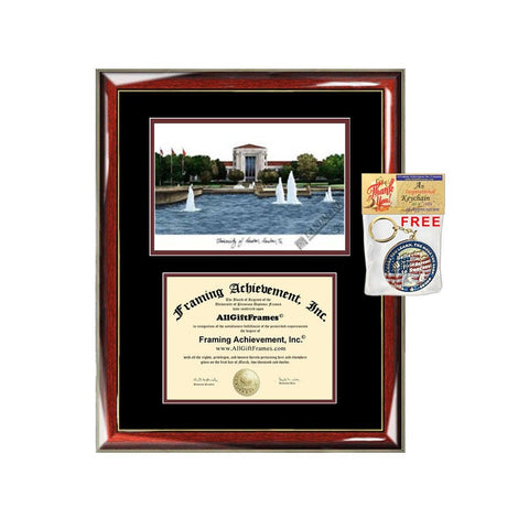 University of Houston diploma frames lithograph frame campus image picture sketch framing graduation degree gift college plaque certificate