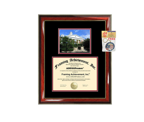 Illinois State University diploma frame campus picture ISU degree frames framing gift graduation plaque campus certificate document college