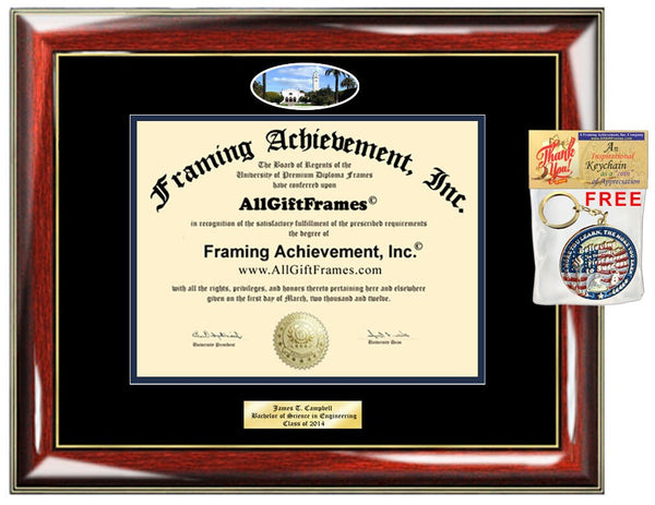 LMU diploma frame Loyola Marymount University degree campus picture certificate Bachelor Master Doctorate phd mba Engrave Holder Case plaque