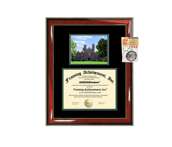 Wagner College diploma frame campus photo certificate framing graduation document college degree plaque graduate picture frame