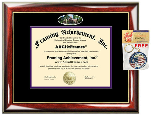 Bluffton University diploma frame degree framing college campus image picture graduation gift certificate holder graduate bachelor master