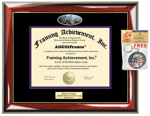 Northwestern University degree diploma frame school picture Personalized Bachelor Master Doctorate phd mba Engrave Holder Case