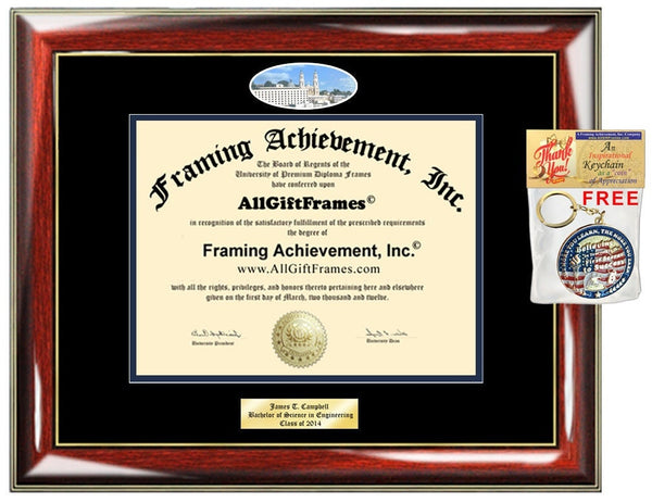 USF diploma frame University San Francisco campus picture degree Personalized Bachelor Master Doctorate phd mba Engrave Holder Case
