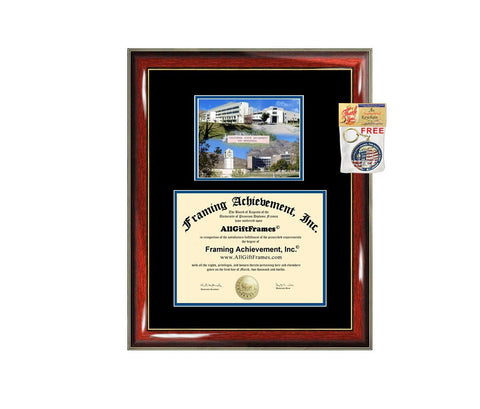 CSUSB diploma frame campus photo California State University San Bernardino certificate graduation gift Cal State college plaque framing