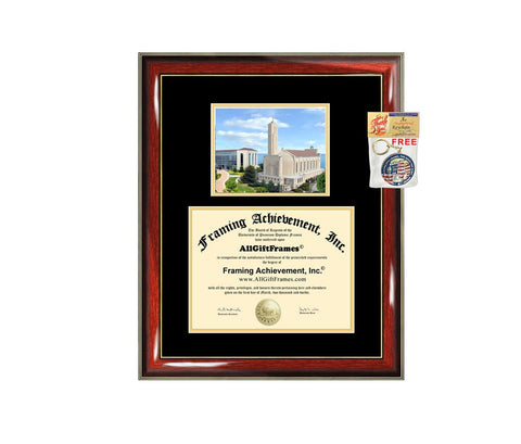 Loyola University Chicago diploma frame campus picture certificate LUC degree frames framing gift graduation plaque document college