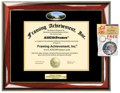 LSU diploma frame Louisiana State University degree campus picture certificate Bachelor Master Doctorate phd mba Engrave Holder Case plaque