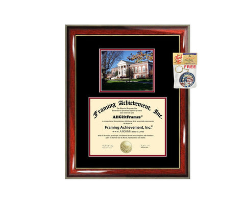 Radford University diploma frame campus photo certificate framing graduation document college degree plaque graduate document