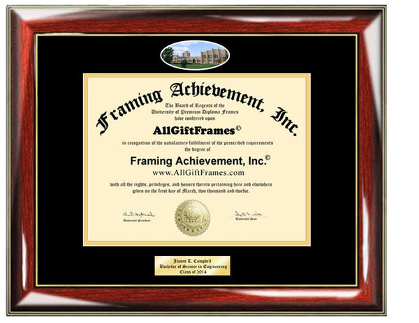 University of Northern Colorado diploma frame campus photo certificate UNC Colorado Bachelor Master Doctorate phd mba Engrave Holder Case