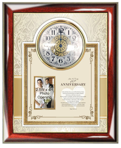 Anniversary Clock Poetry Gift Photo Frame