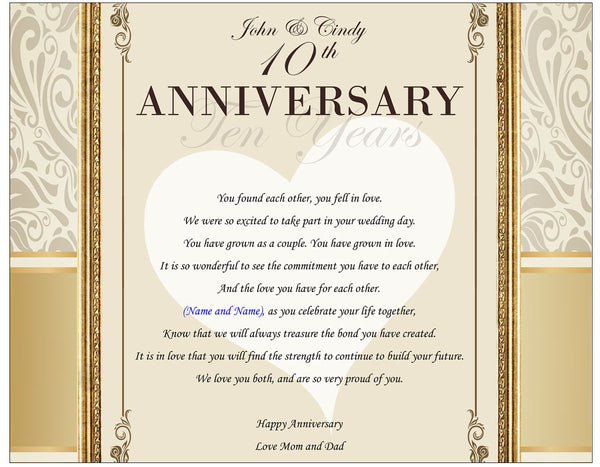 Item APGC-PGC3 Son or Daughter Anniversary Poetry Picture Frame