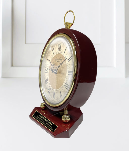 Engraved Tabletop Large Fireplace Mantel Clock Table Custom Shelf Retirement Gift Modern Service Personalize Promotion Anniversary Retirement