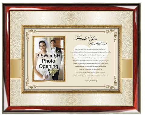 parents thank you wedding frame