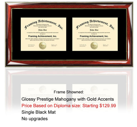 Two diploma frame