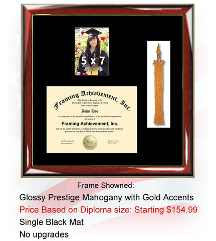 Tassle Diploma Frame with Graduation 5 x 7 Portrait Photo