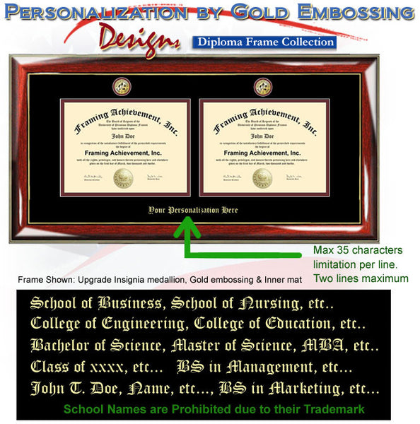 embossed degree frame